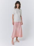Ghost Luna Satin Skirt, Light Pink