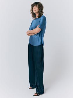 Ghost Ivy Satin T-Shirt - view 2, Blue