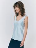 Ghost Margot Satin Vest Top, Light Blue