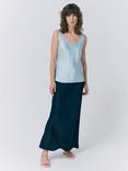 Ghost Margot Satin Vest Top, Light Blue
