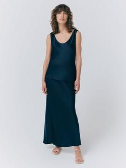 Ghost Margot Satin Vest Top - view 2, Navy