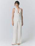 Ghost Reiko Wide Leg Trousers, Ivory