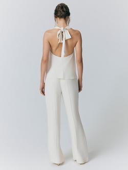 Ghost Reiko Wide Leg Trousers, Ivory - view 2, Ivory