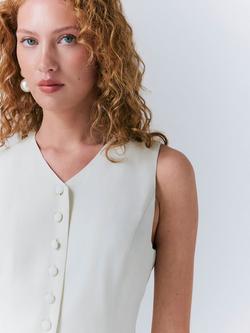 Ghost Bonnie Waistcoat, Ivory - view 2, Ivory