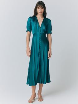 Ghost Madison Satin Dress, Emerald Sea