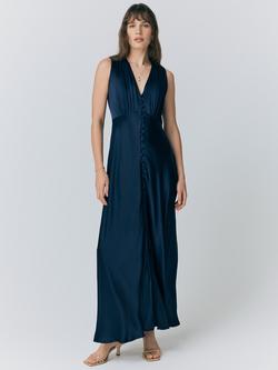 Ghost River Sleeveless Satin Dress, Navy