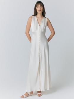 Ghost River Sleeveless Satin Dress, Ivory