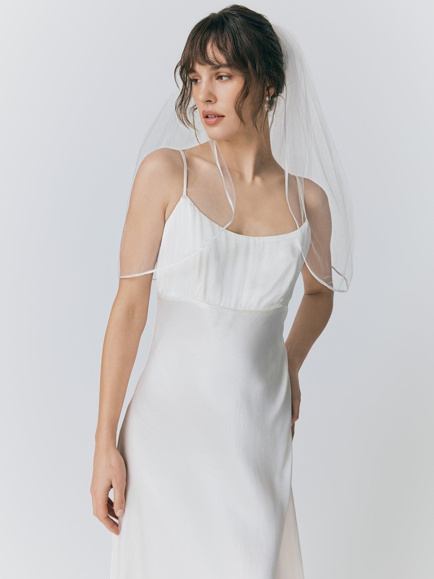 Product image 2 of 5, which shows Ghost Winslet Satin Maxi Wedding Dress, Ivory, XS