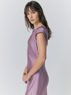 Ghost Averie Satin Midi Dress - view 2, Purple