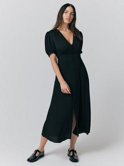 Ghost Lydia Puff Sleeve Dress, Black, Black