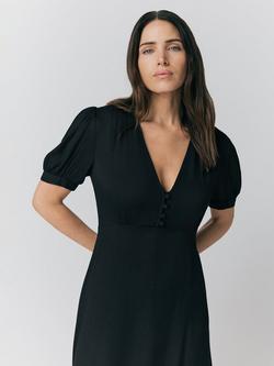 Ghost Lydia Puff Sleeve Dress, Black - view 2, Black