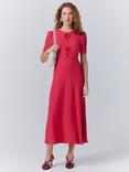 Ghost Louisa Bow Detail Midi Dress