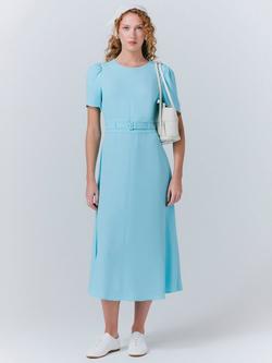 Ghost Jasmine Belted Midi Dress, Turquoise Green