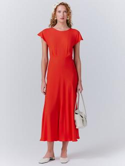 Ghost Alora A Line Midi Dress, Red