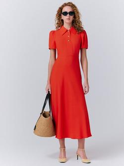 Ghost Verity Midi Dress, Red