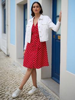 Yumi Stretch Denim Jacket - view 2, White