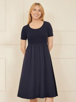 Yumi Jearsy Top Midi Dress, Navy, Navy