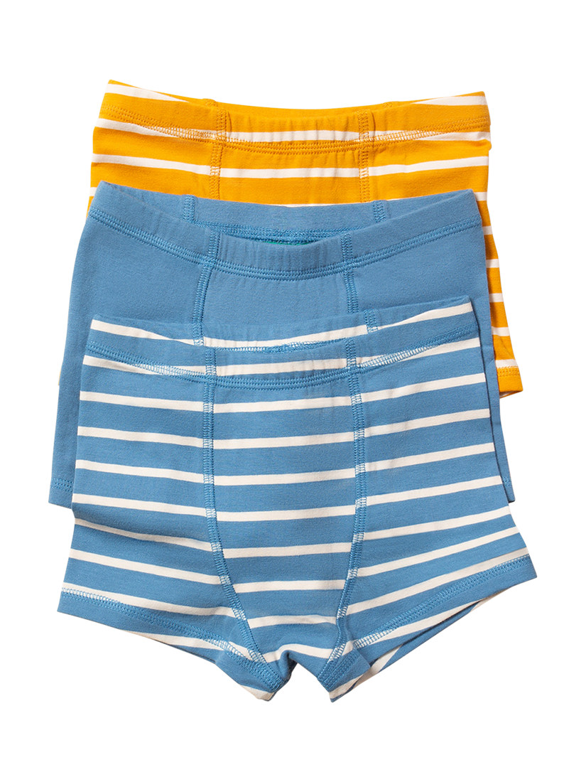 Product image 1 of 3, which shows Little Green Radicals Kids' Organic Cotton Trunks, Set of 3, Multi, 2-3 years