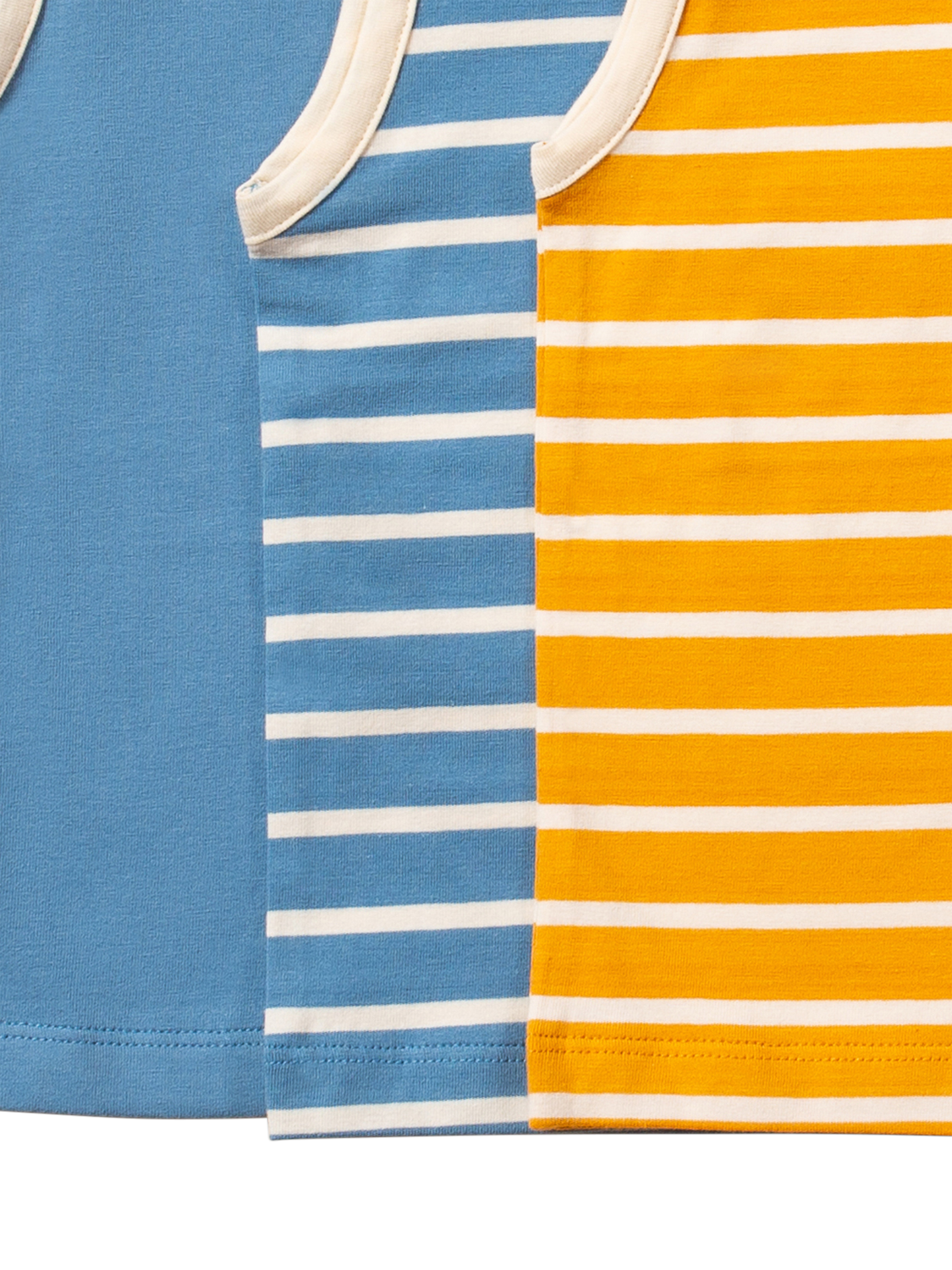 Product image 3 of 3, which shows Little Green Radicals Kids' Organic Cotton Vests, Pack of 3, Multi, 2-3 years