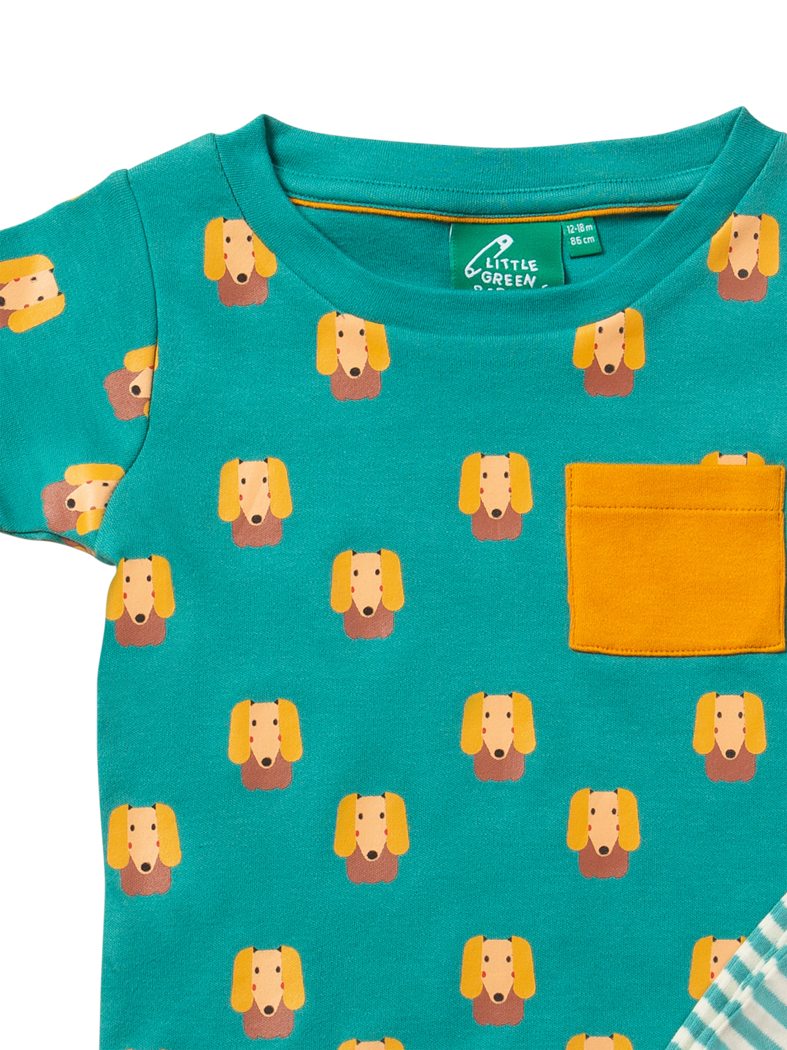 Product image 2 of 3, which shows Little Green Radicals Baby Little Dogs Pure Organic Cotton Playset, Green/Multi, 0-3 months