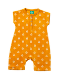 Little Green Radicals Baby Bees Organic Cotton Towelling Bodysuit, Gold