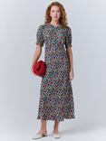 Ghost Clarissa Puff Sleeve Floral Dress, Multi