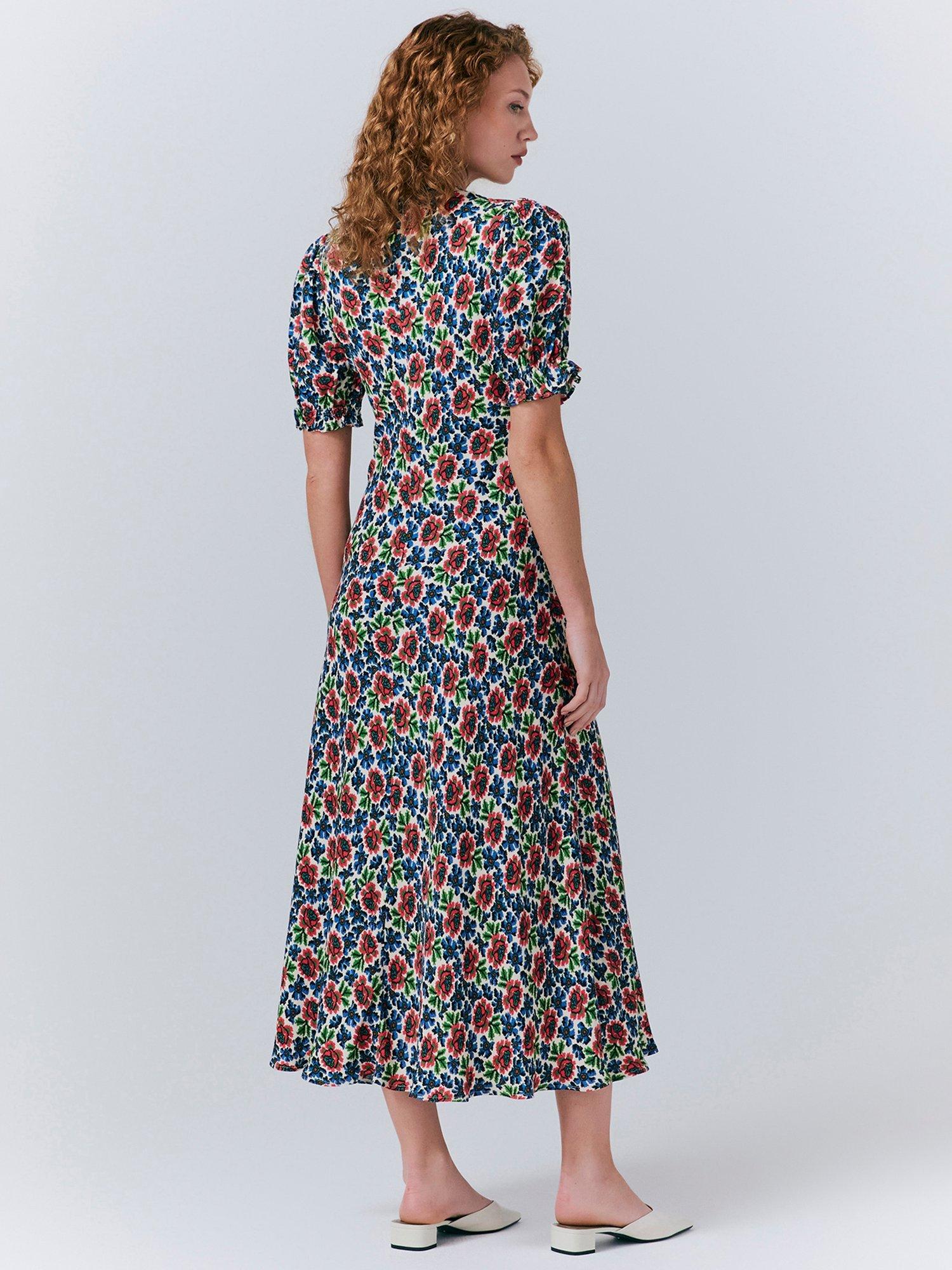 Product image 5 of 5, which shows Ghost Clarissa Puff Sleeve Floral Dress, Multi, XS