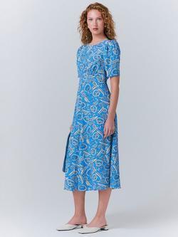Ghost Esme Empire Linen Floral Dress - view 2, Blue