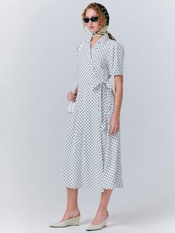 Ghost Giselle Polka Dot Dress - view 2, Ivory