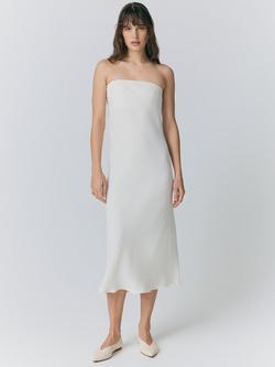 Ghost Juliette Strapless Midi Dress, Ivory, Ivory