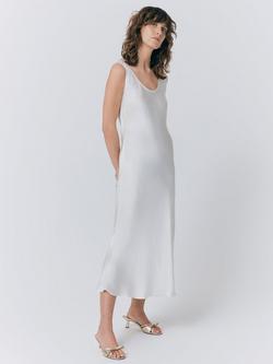 Ghost Palm Satin Slip Dress, Ivory