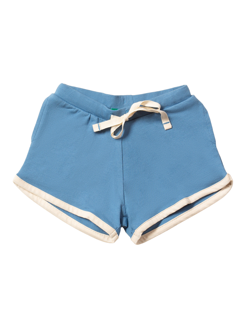 Product image 1 of 3, which shows Little Green Radicals Kids' Run Around Shorts, Blue, 2-3 years