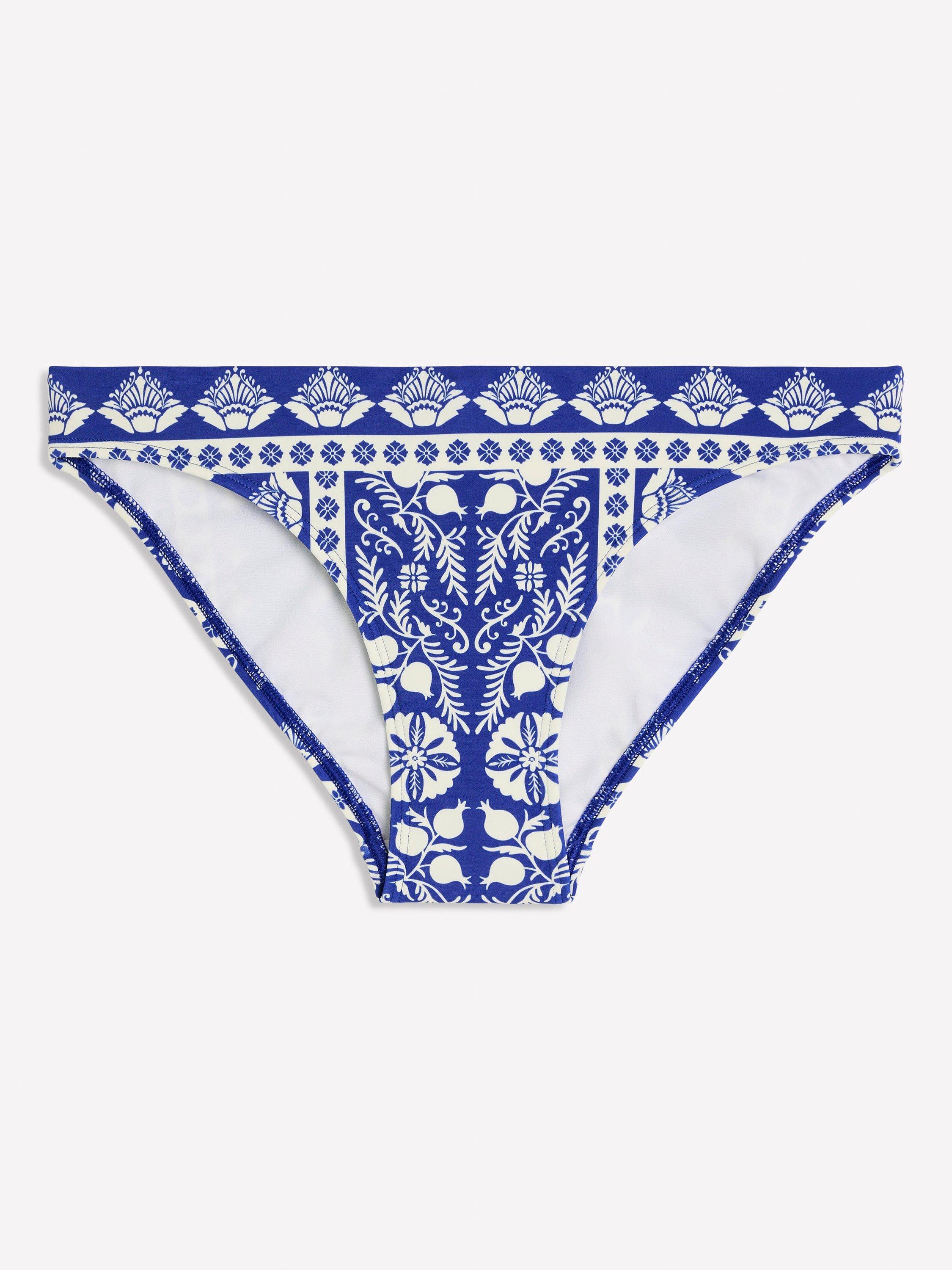 Product image 5 of 6, which shows Boden Porto Floral Bikini Bottoms, Blue/Multi, 8