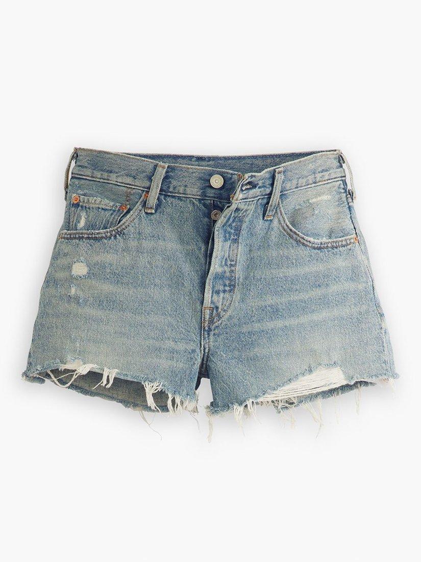 Product image 4 of 4, which shows Levi's 501 Denim Shorts, Vague Finish, 24