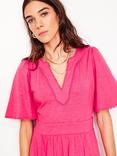 Boden Maddie Trim Jersey Dress, Camelia Pink
