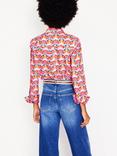Boden Sienna Geometric Floral Shirt, Ivory/Multi