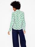Boden Sienna Dog Shirt, Ivory/Green
