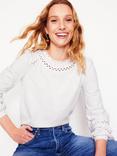 Boden Daisy Trim Top, White