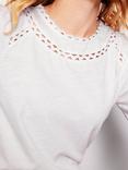 Boden Daisy Trim Top, White