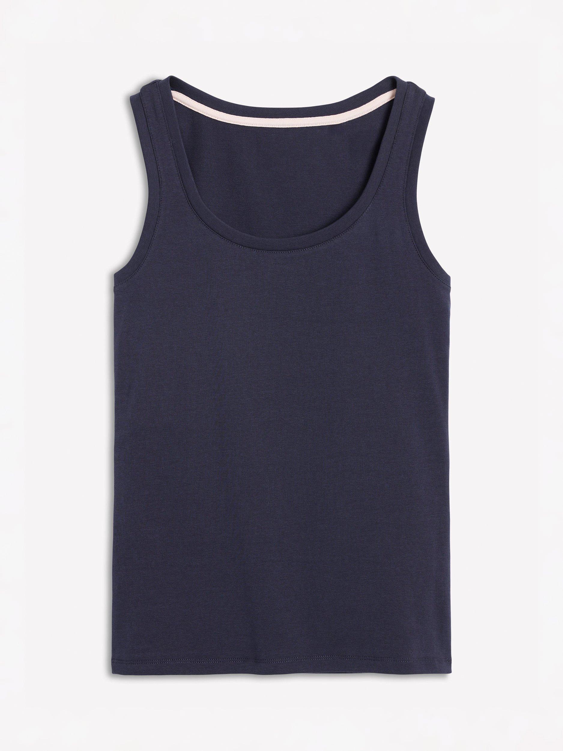 Product image 5 of 5, which shows Boden Essential Scoop Neck Vest Top, Navy, 8