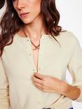 Boden Emilia Round Neck Cardigan, Warm Ivory