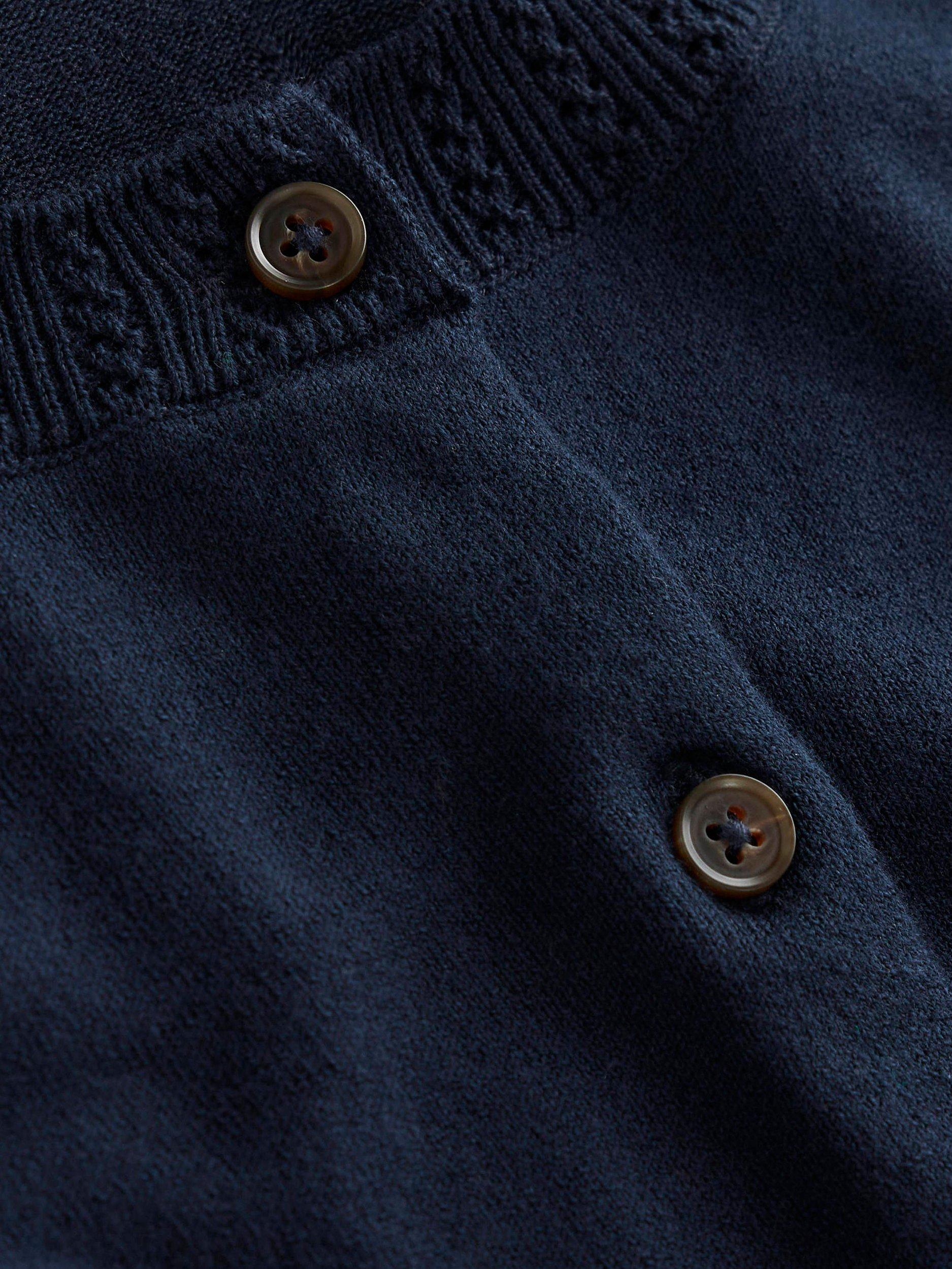 Product image 6 of 6, which shows Boden Emilia Round Neck Cardigan, Navy, XS