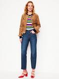 Boden High Rise Rigid Straight Jeans, Indigo