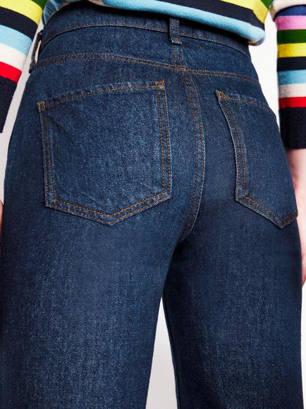 Boden High Rise Rigid Straight Jeans, Indigo - view 2, Indigo