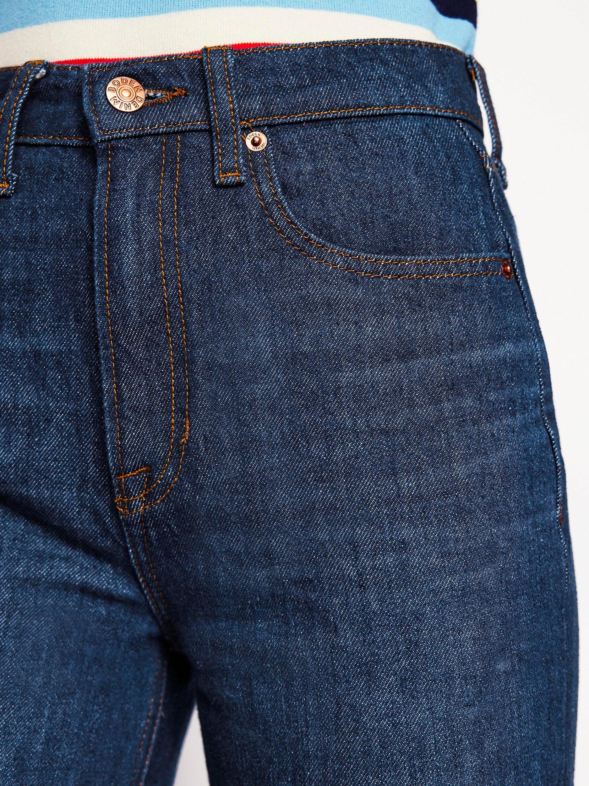 Product image 5 of 6, which shows Boden High Rise Rigid Straight Jeans, Indigo, 27R