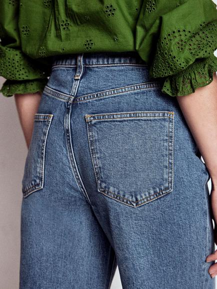 Boden High Rise Column Leg Jeans, Mid Vintage - view 2, Mid Vintage