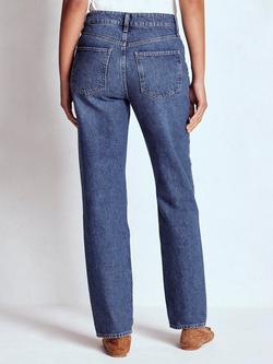 Boden High Rise Rigid Straight Jeans, Mid Vintage - view 2, Mid Vintage