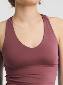 Girlfriend Collective Zoe Plain Tank Vest Top, Fig, Fig