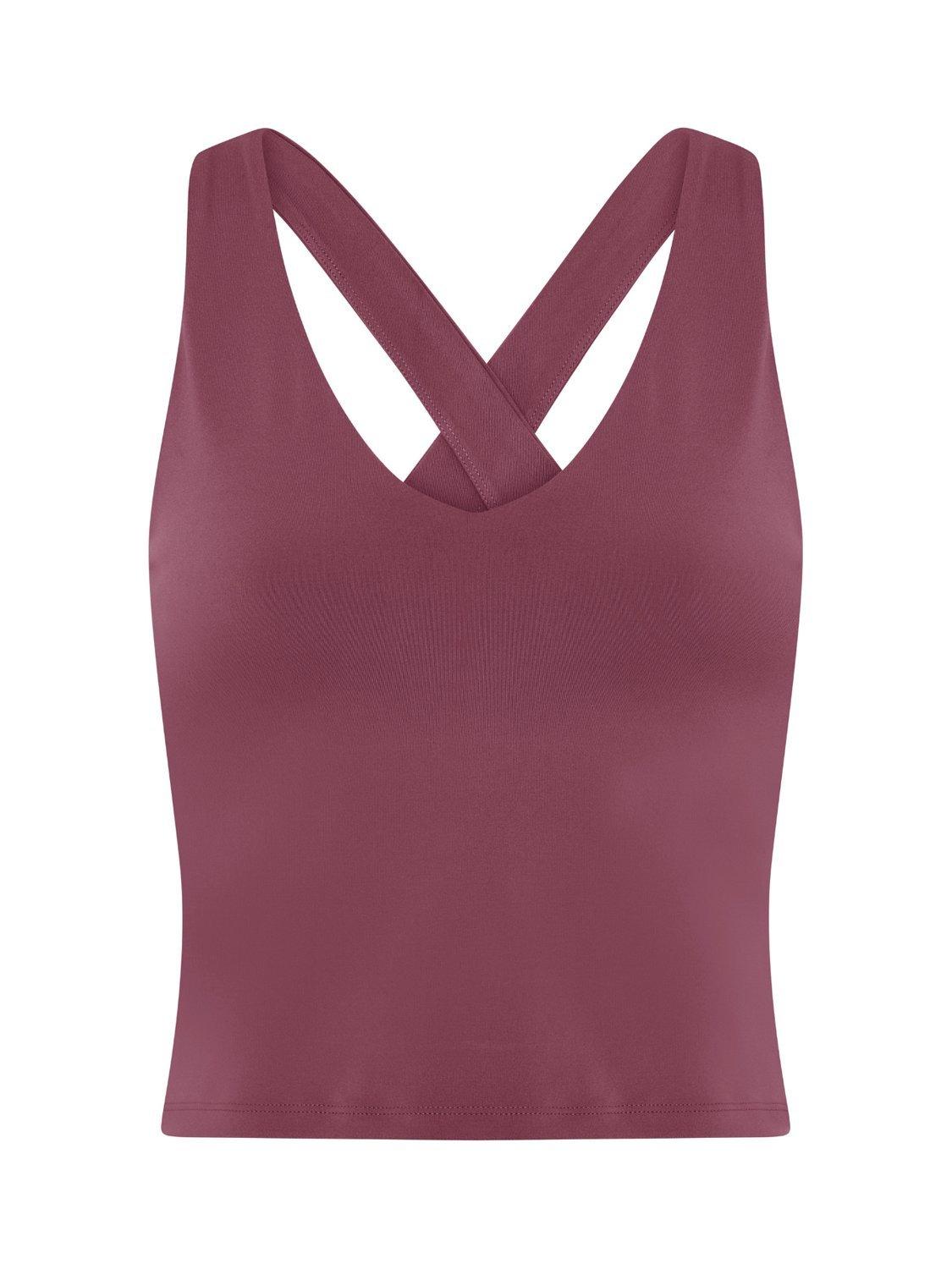 Product image 4 of 5, which shows Girlfriend Collective Zoe Plain Tank Vest Top, Fig, XS