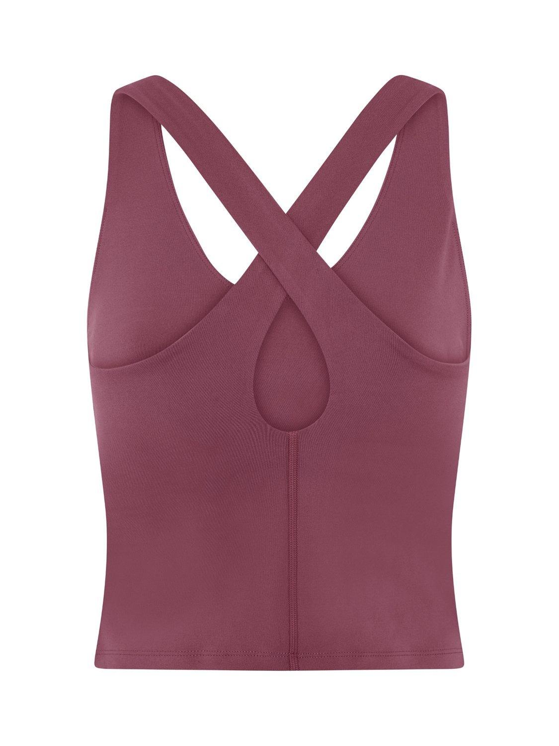 Product image 5 of 5, which shows Girlfriend Collective Zoe Plain Tank Vest Top, Fig, XS